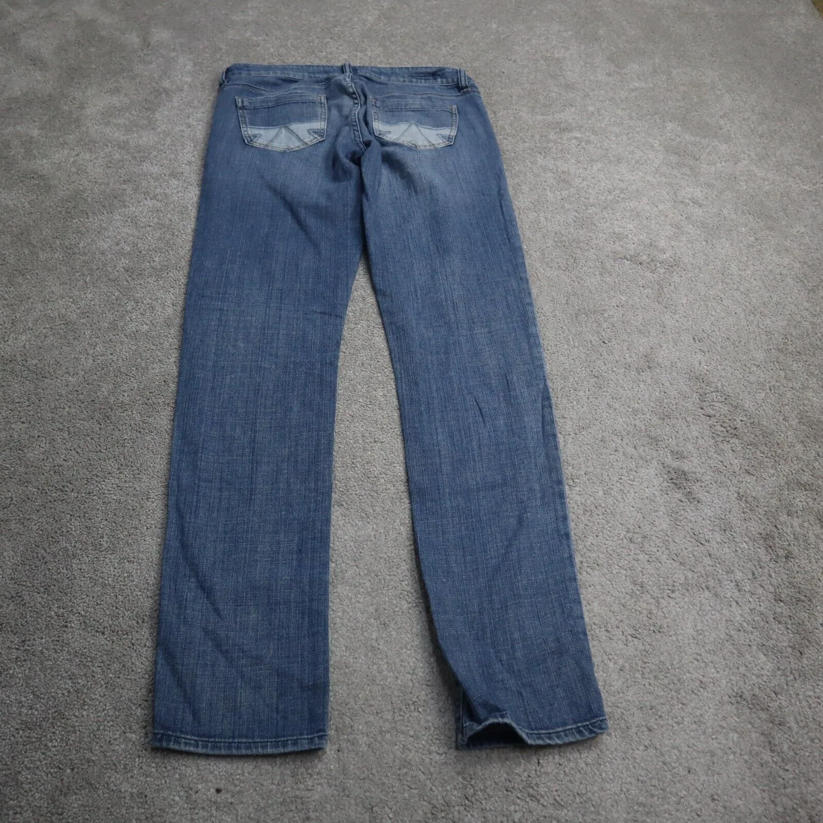 American Eagle Womens Straight Leg Jeans Low Rise 5 Pockets Size 4 Regular