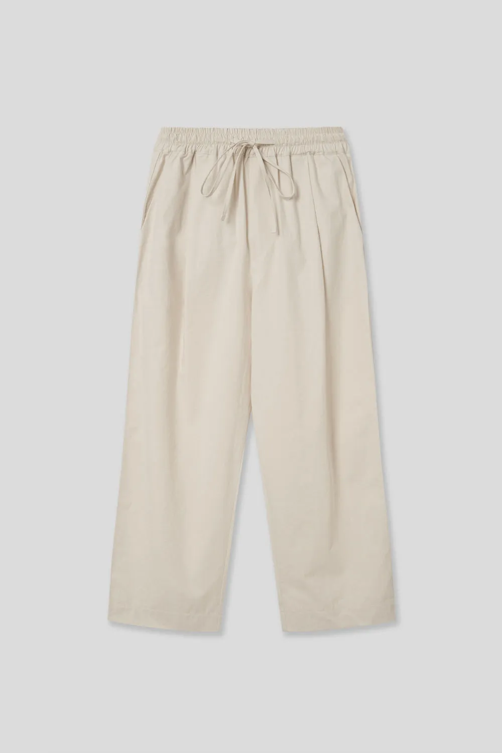 EDUARDO Cotton Drawstring Wide Fit Cropped Casual Pants for Men and Women.