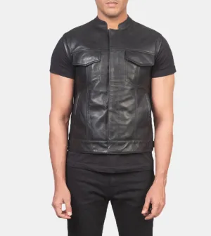 Kincaid Men's Black Leather Vest