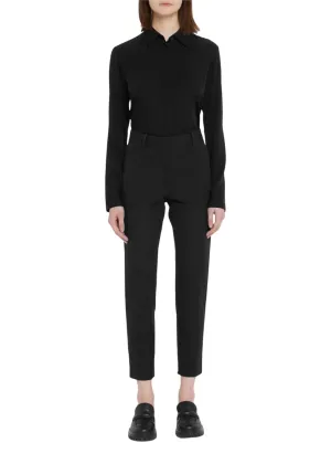 Le Crop Cigarette Trouser - Noir