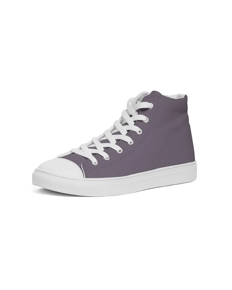 Medium Dark Purple Gray Men's High-top Canvas Sneakers | Men's | Medium Dark Pale Pastel Purple Gray | C15M30Y0K60