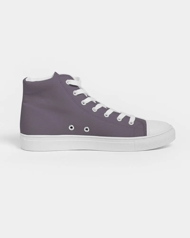 Medium Dark Purple Gray Men's High-top Canvas Sneakers | Men's | Medium Dark Pale Pastel Purple Gray | C15M30Y0K60