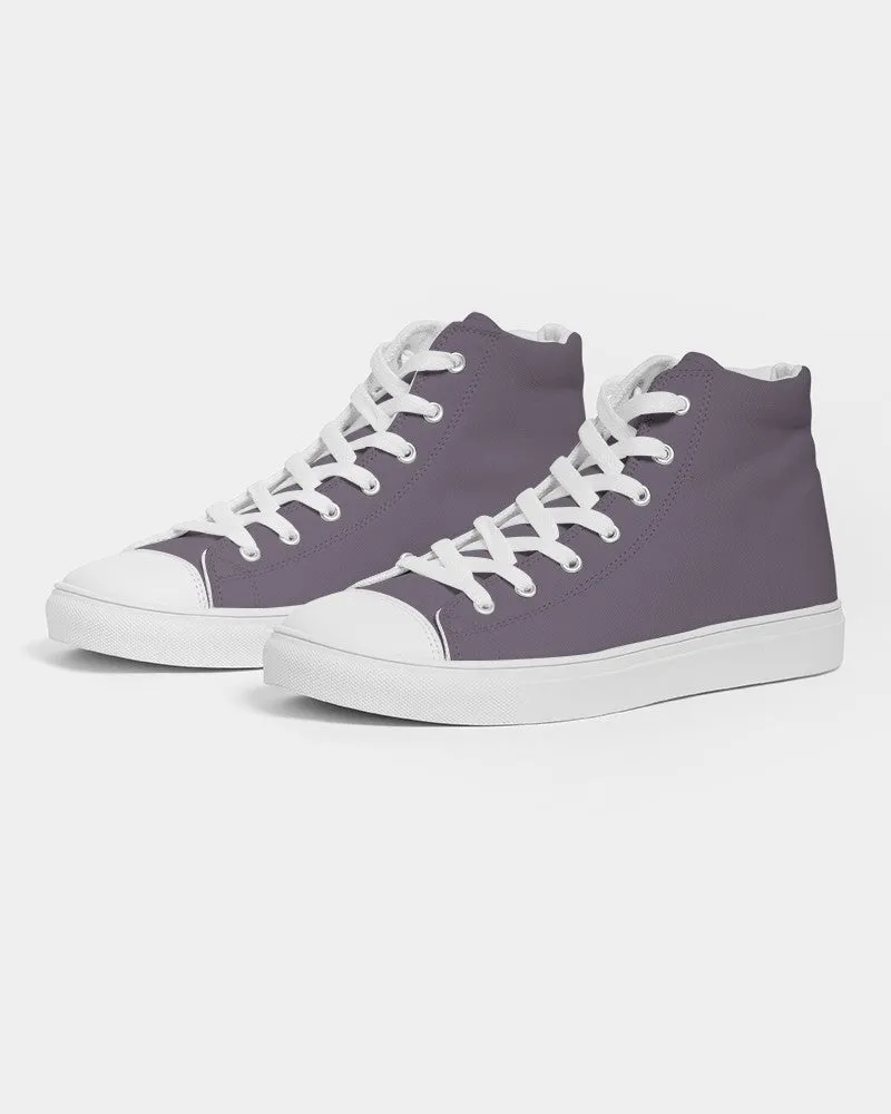 Medium Dark Purple Gray Men's High-top Canvas Sneakers | Men's | Medium Dark Pale Pastel Purple Gray | C15M30Y0K60