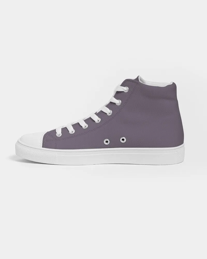 Medium Dark Purple Gray Men's High-top Canvas Sneakers | Men's | Medium Dark Pale Pastel Purple Gray | C15M30Y0K60