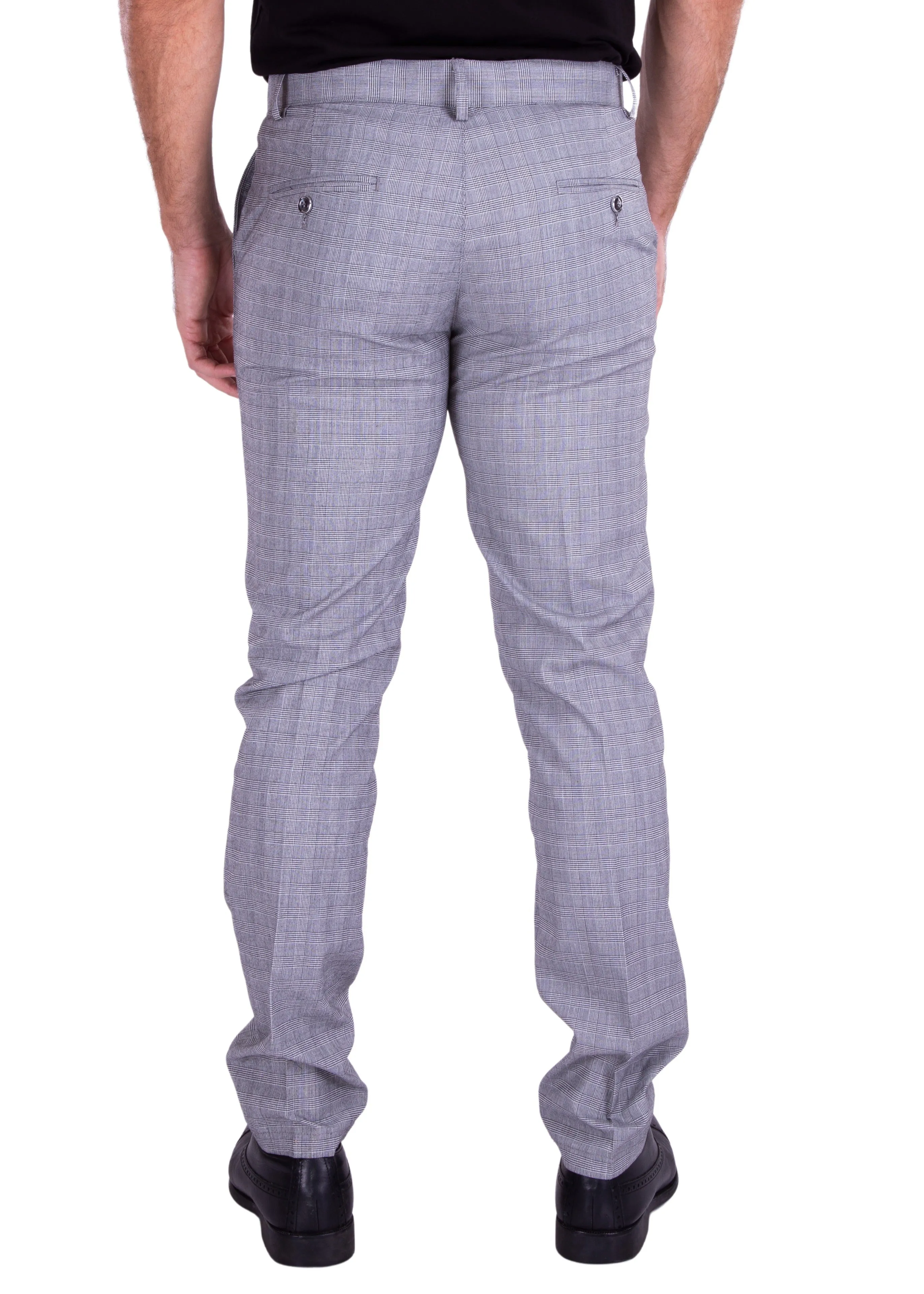 Mens Plaid Gray Pants