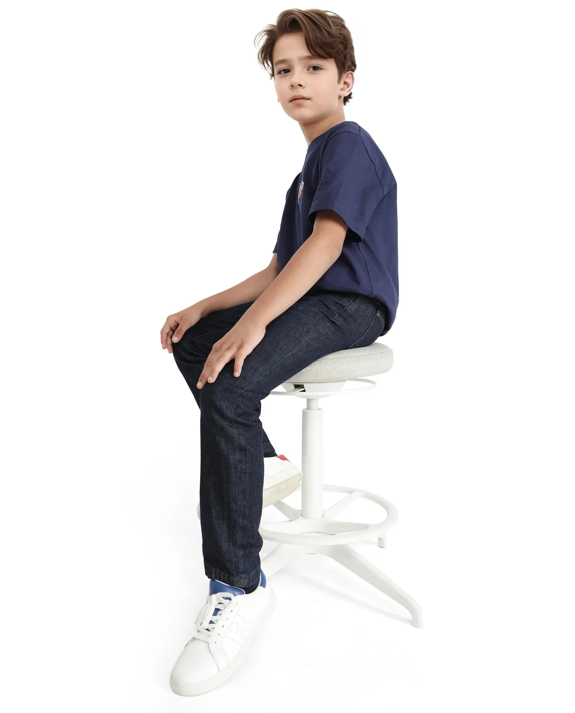 Rare Ones Kids Ivan Dark Blue Slim Fit Denim Pant