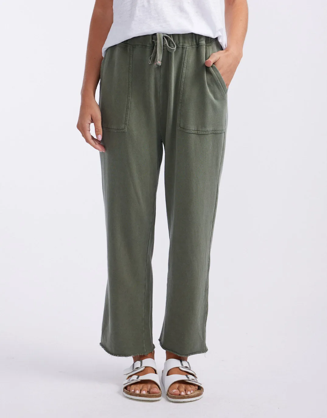 Raw Edge Lounge Pant - Washed Khaki