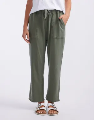 Raw Edge Lounge Pant - Washed Khaki