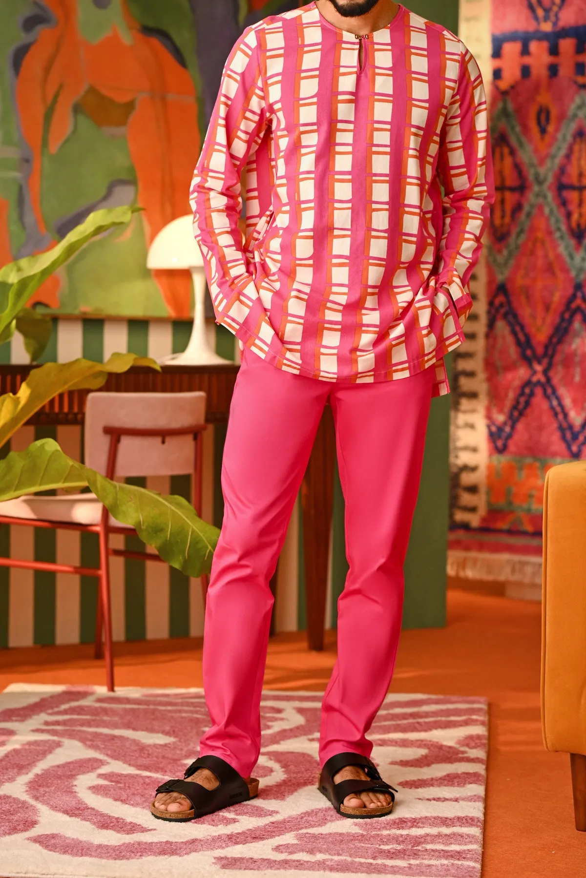 The Perfect Men Slim Fit Pants - Fuchsia Pink