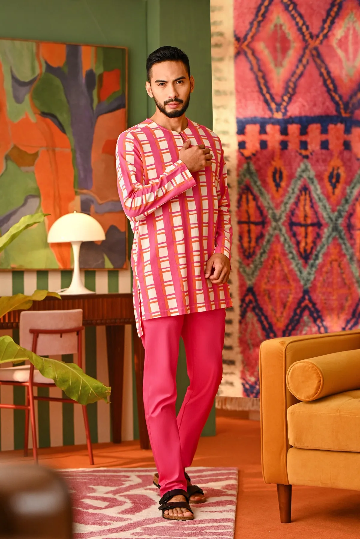 The Perfect Men Slim Fit Pants - Fuchsia Pink