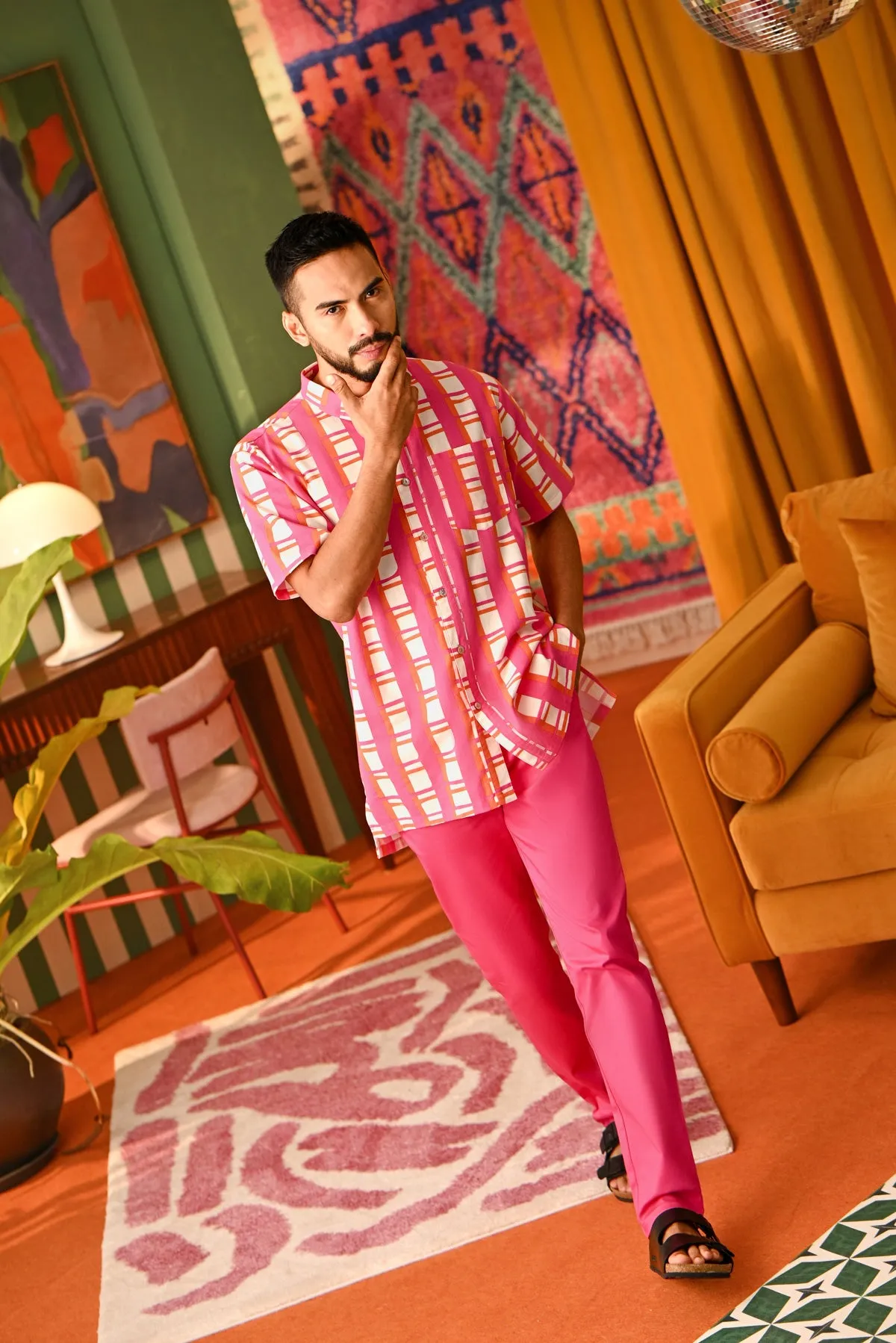 The Perfect Men Slim Fit Pants - Fuchsia Pink