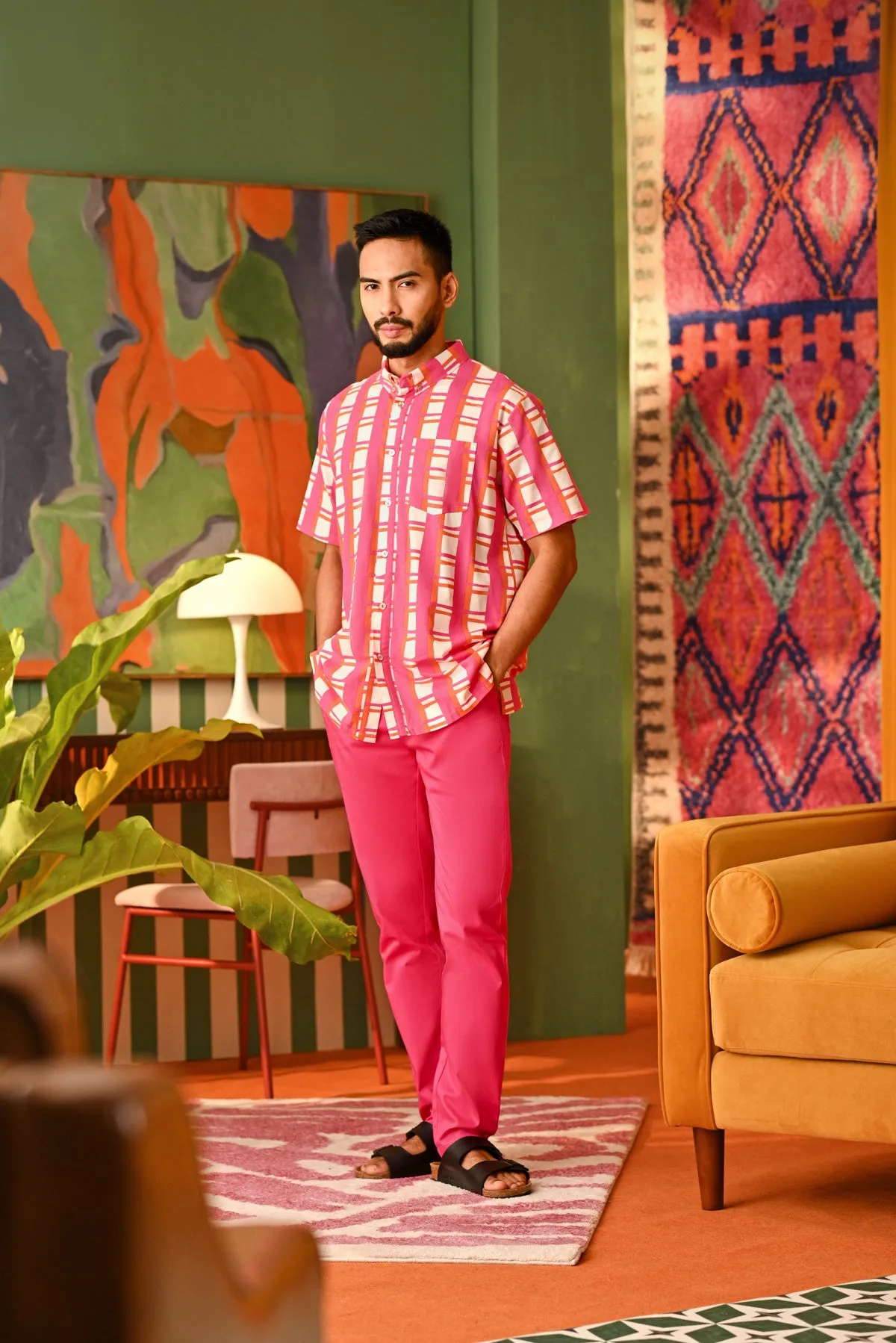 The Perfect Men Slim Fit Pants - Fuchsia Pink