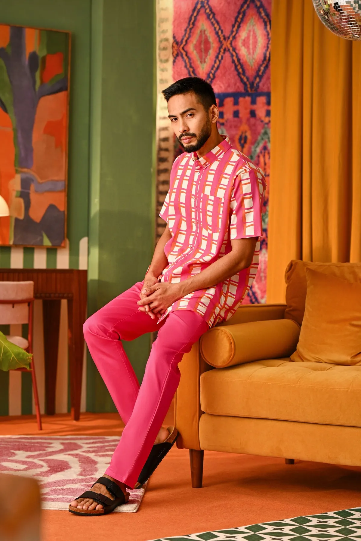 The Perfect Men Slim Fit Pants - Fuchsia Pink