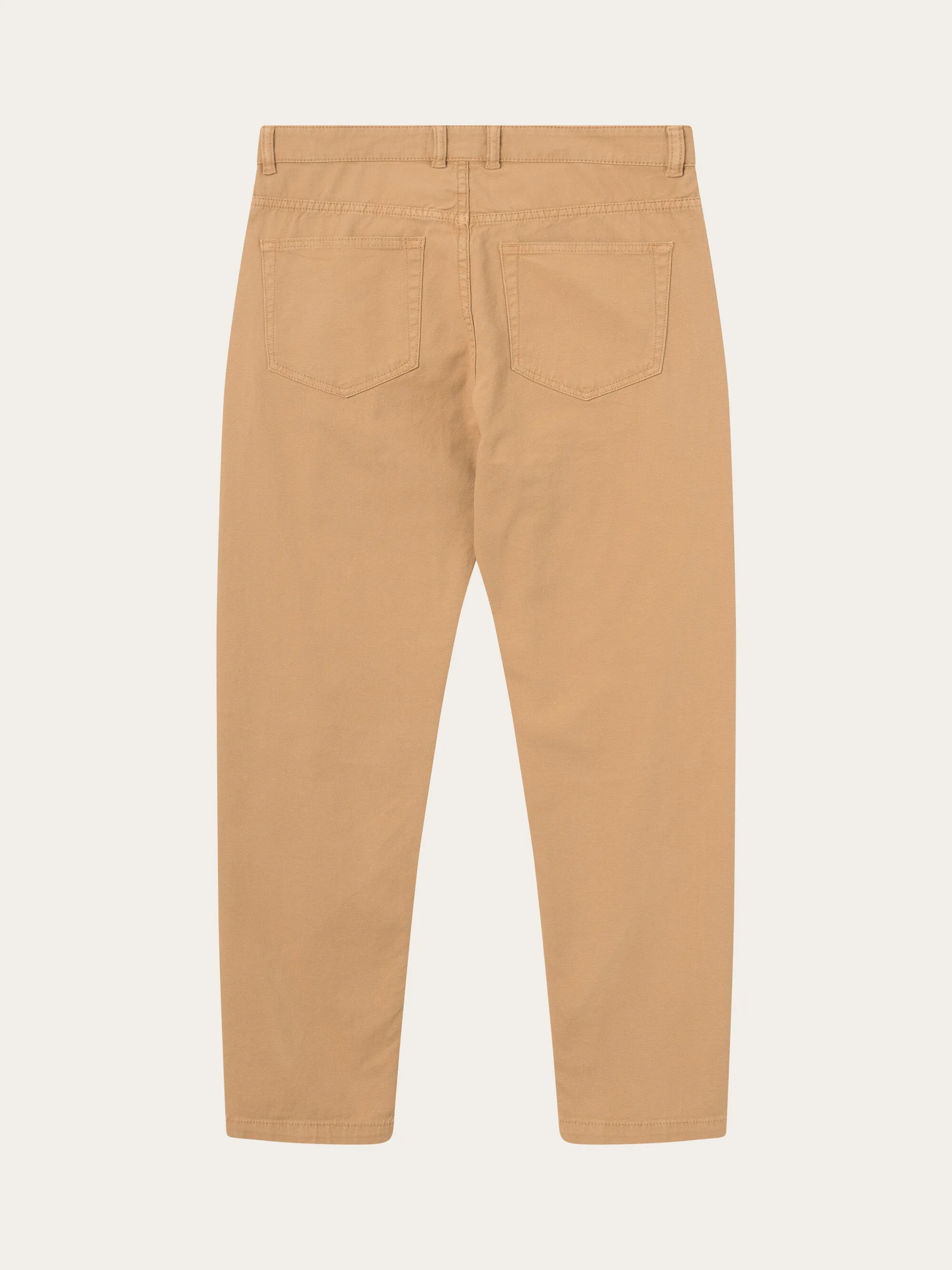 TIM tapered fit canvas 5-pocket pants - Brown Sugar