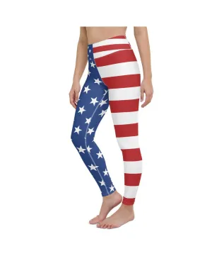 USA Stars & Stripes Yoga Pants